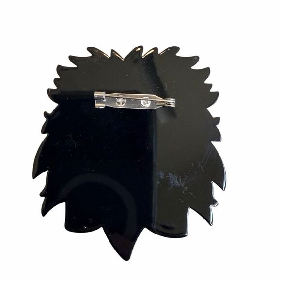 Layered Resin Lion Brooch Statement Acrylic Animal Pin - Picture 6 of 6
